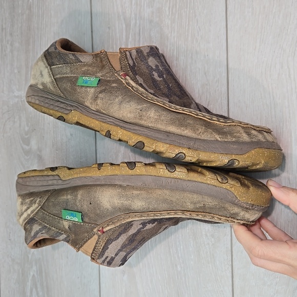 Eco Twis Mens Leather Brown Slip-On Shoes Sz 11M Driving - Picture 11 of 14